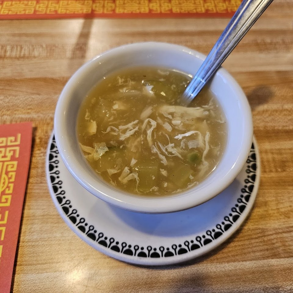 Chinese menu showing rice and chow suey options.